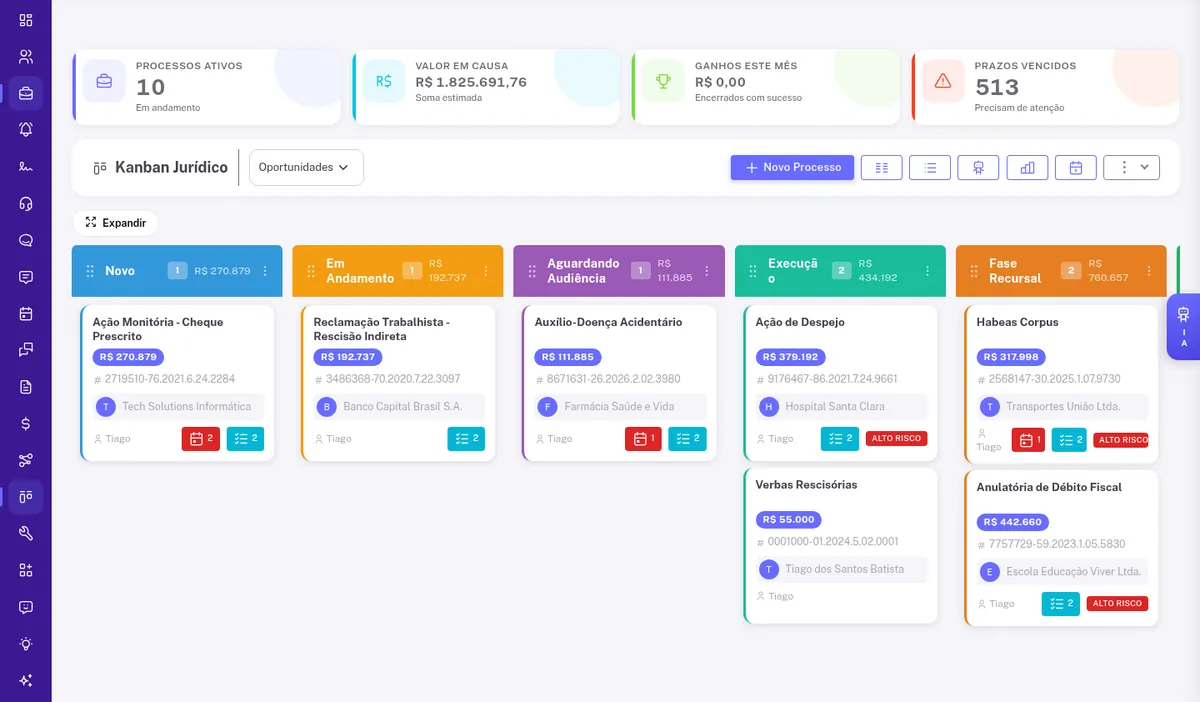 IntegraLegal Cases screen